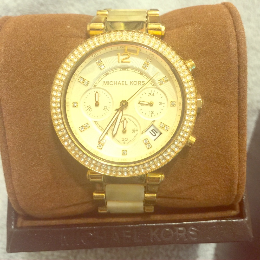 Michael Kors women's gold & diamond watch